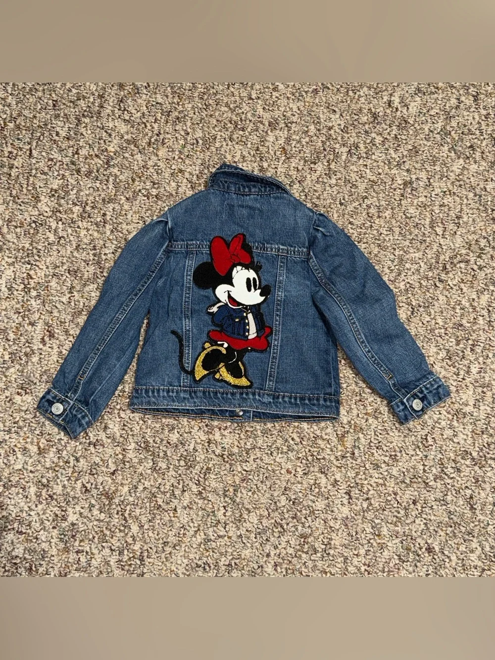 GAP Girls' 4T Disney Minnie Mouse Dark Blue Denim Jacket Jean jacket